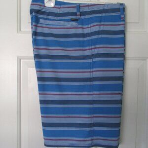 Quiksilver Amphibians Mens Blue Stretch Board Short Four Pockets - Size 36W